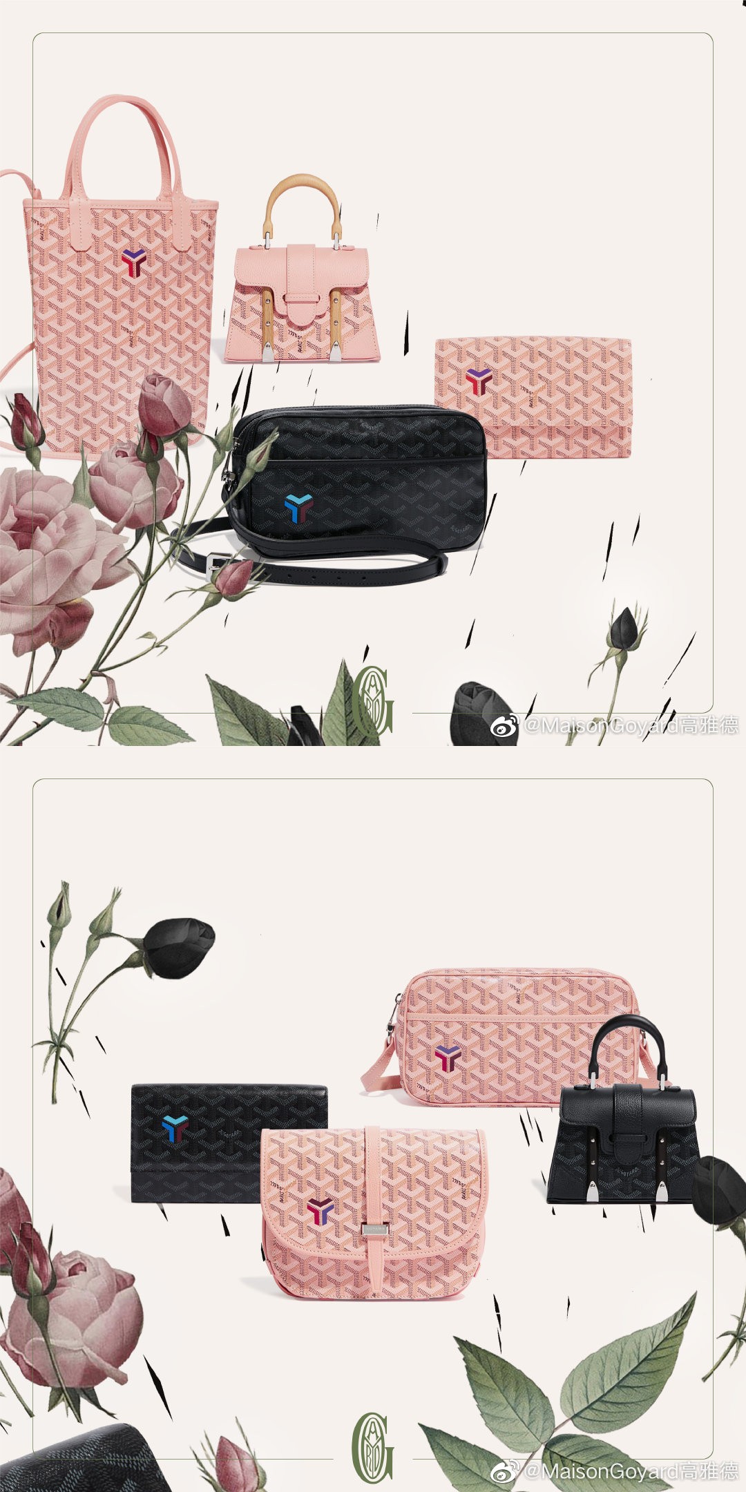 Maison Goyard - THE JET BLACK & POWDER PINK LIMITED EDITION Which one will  you fall for? The Jet Black & Powder Pink limited edition features a  carefully curated selection of eight